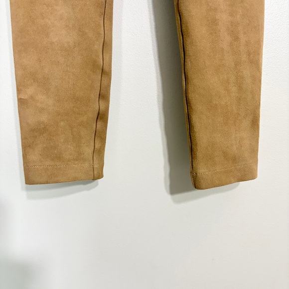 Wilfred Free Daria Tan Vegan Faux-Suede Legging Pants Aritzia Neutral Caramel S - Picture 6 of 10